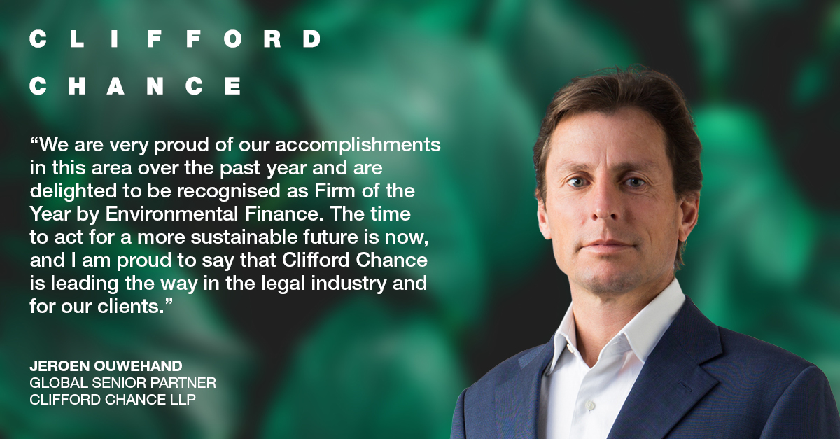 Clifford Chance named Law Firm of the Year at the Environmental Finance ...