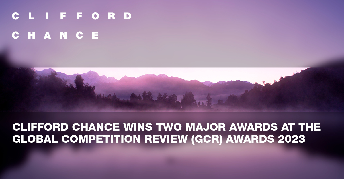 Clifford Chance wins two major awards at the Global Competition Review